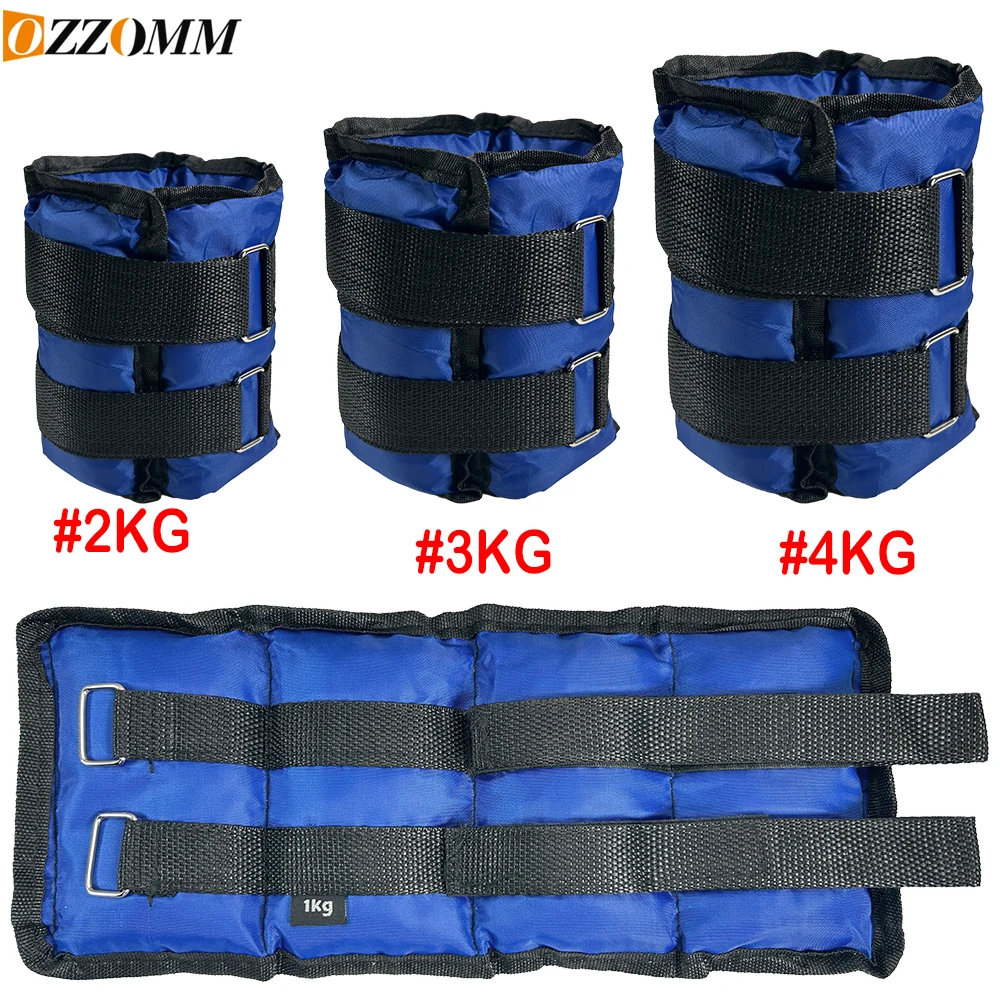 1 par de pesas tobilleras para hombres y mujeres, 2 kg/4,4 libras, 3 kg/6,6 libras, 4 kg/8,8 libras, bolsas de arena, peso de mano para brazos para niños para Fitness