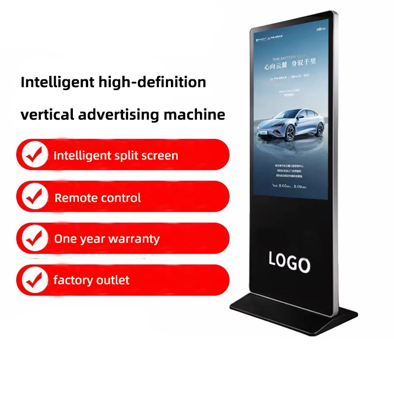 65 Inch Indoor Potable Lcd Full Color Led Digital Signage Display Floor Standing Advertising Player Info Kiosk
