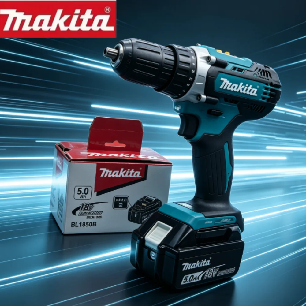

Genuine Makita 18V 5.0Ah battery with charger set for Makita 18V power tool DDF487 DTW700 GBA404 DUC150Z DHR183Z