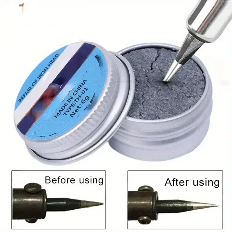 1/2pcs Soldering Tip Tinner Cleaner, Lead Free Oxidation Cleaning Paste, Refresher Tip Tinner Flux, Soldering Tip Cleaning Tool