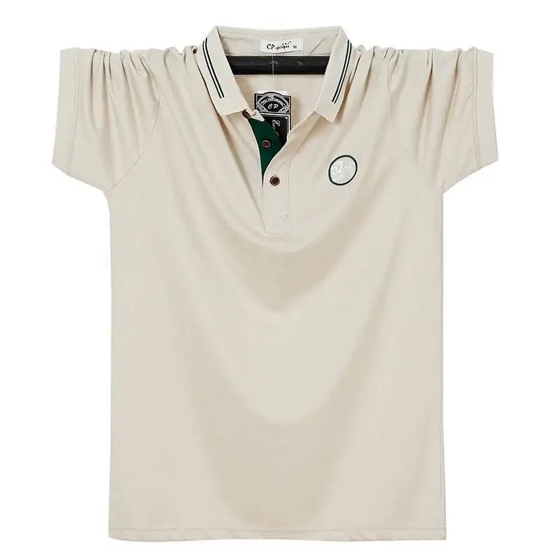 Nouveau classique couleur unie chemise hommes soie coton été à manches courtes t-shirts Homme coupe ajustée décontracté bouton Camisa Polo