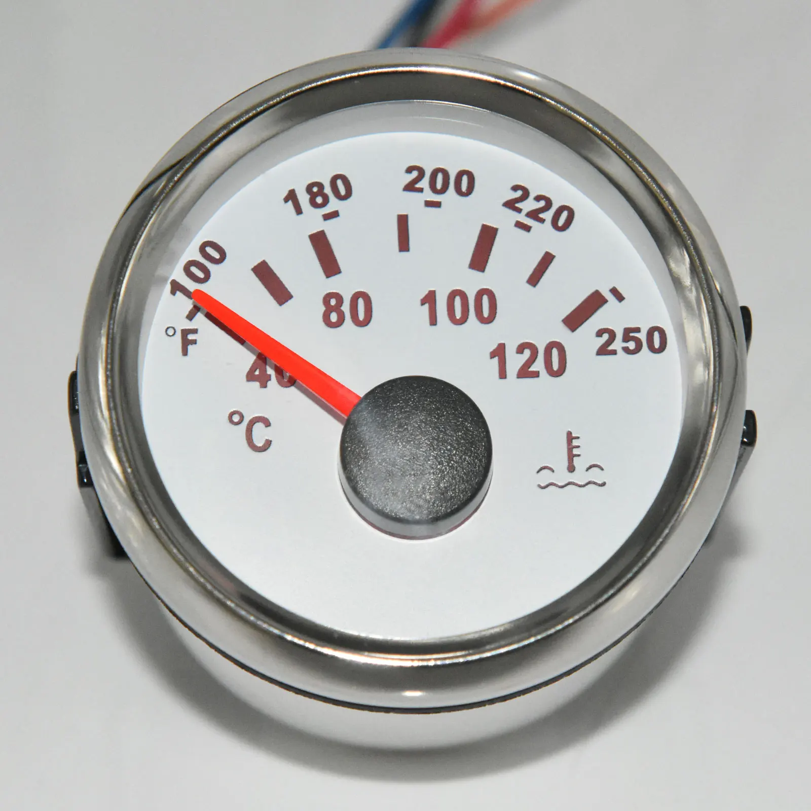 AD 40-120℃ Water Temp Gauge with Temperature Sensor 52mm Meter Vehicle Indicator Red Backlight For Car Truck Boat Motorcycles