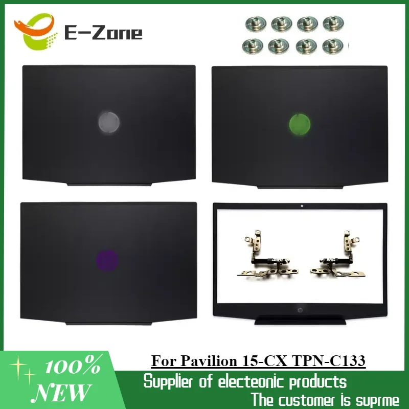 New For HP Pavilion 15-CX Series TPN-C133 LCD Back TOP Cover Rear Lid L20314-001 / Front Bezel / Hinges / Screw / Easy pull glue