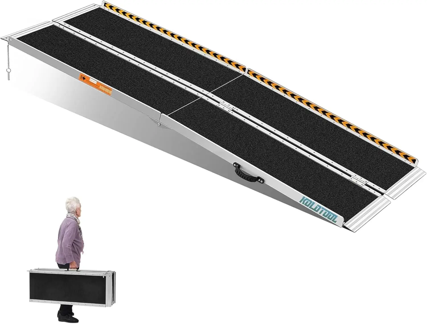 

Алюминиевый складной пандус для инвалидных колясок длиной 7 футов, нескользящая поверхность, емкость 800 фунтов для домашних ступеней и дверных проемов