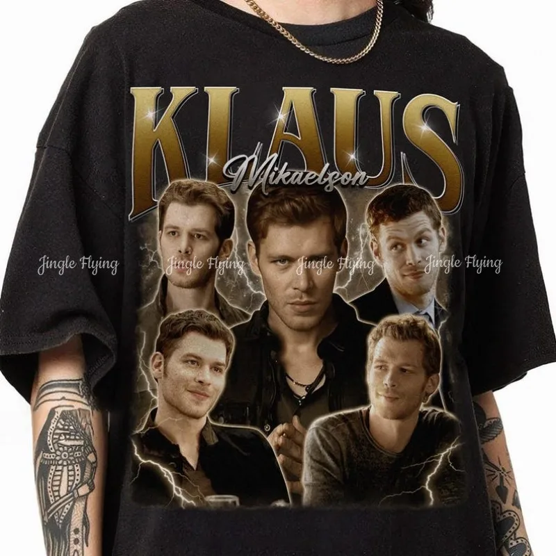 Винтажная футболка Klaus Mikaelson The Vampire Diaries, спортивные футболки унисекс, мягкие дышащие