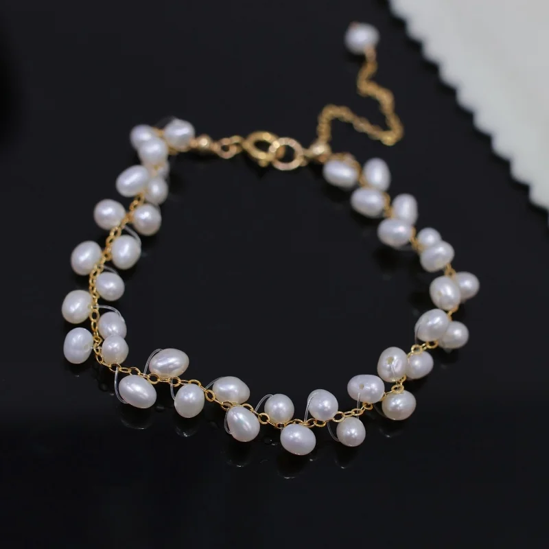 

SGARIT оригинальные ювелирные изделия натуральный пресноводный жемчуг браслет для женщин 14 К позолоченные браслеты с подвесками свадебные ювелирные изделия подарок