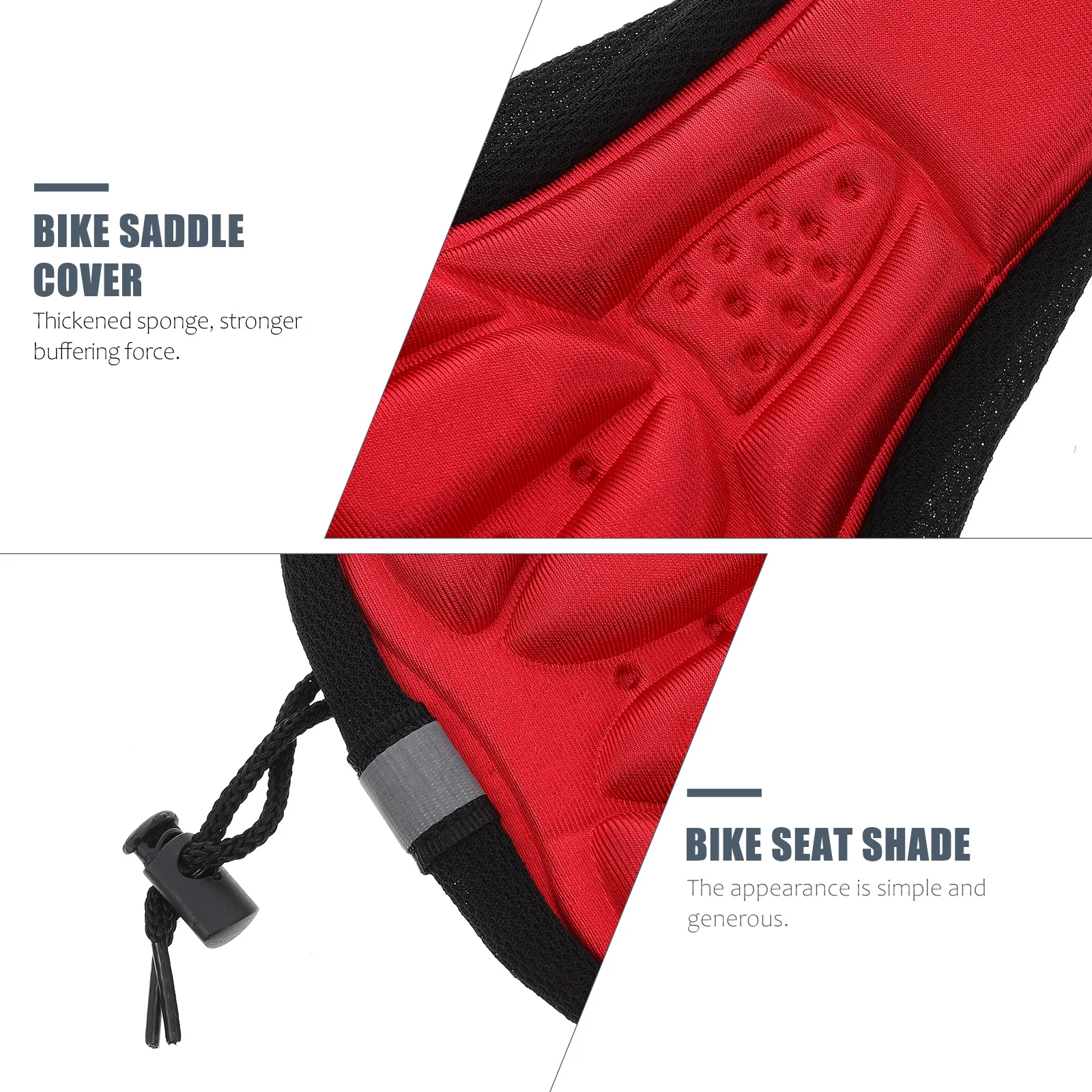 

2 Pcs Extra Wide Seat Cover Covers Padded Saddle Bike Cycling Protector Cushion