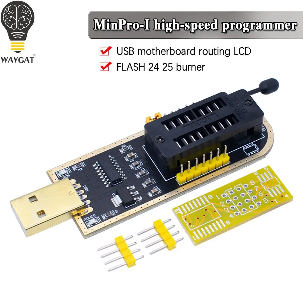 MinPro I Programmer 24 25 Burner High Speed Programmer USB Motherboard Routing LCD Flash 24 EEPROM 25 SPI PLASH Chip