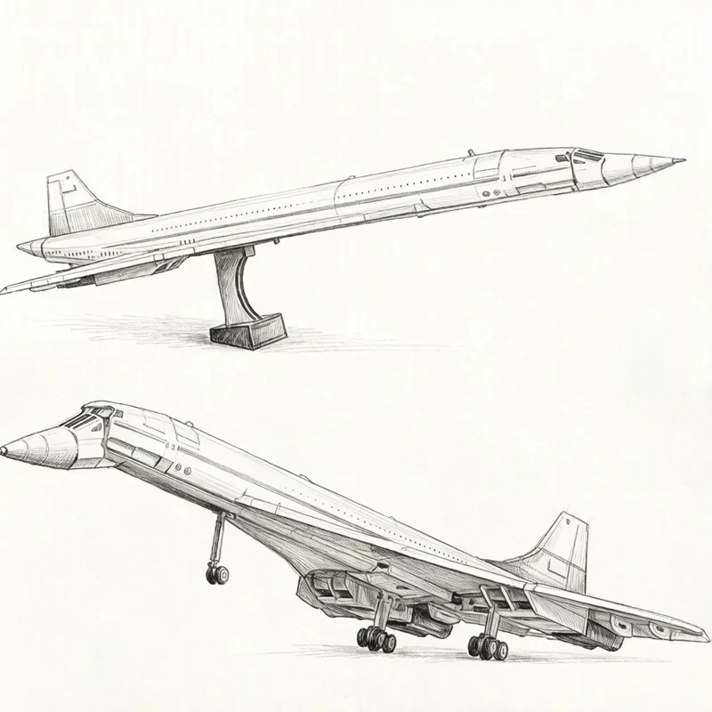 En stock, grand avion Concorde, 2083 pièces, blocs de construction, modèle d'assemblage, jouets de décoration pour la maison, cadeaux d'anniversaire pour adultes