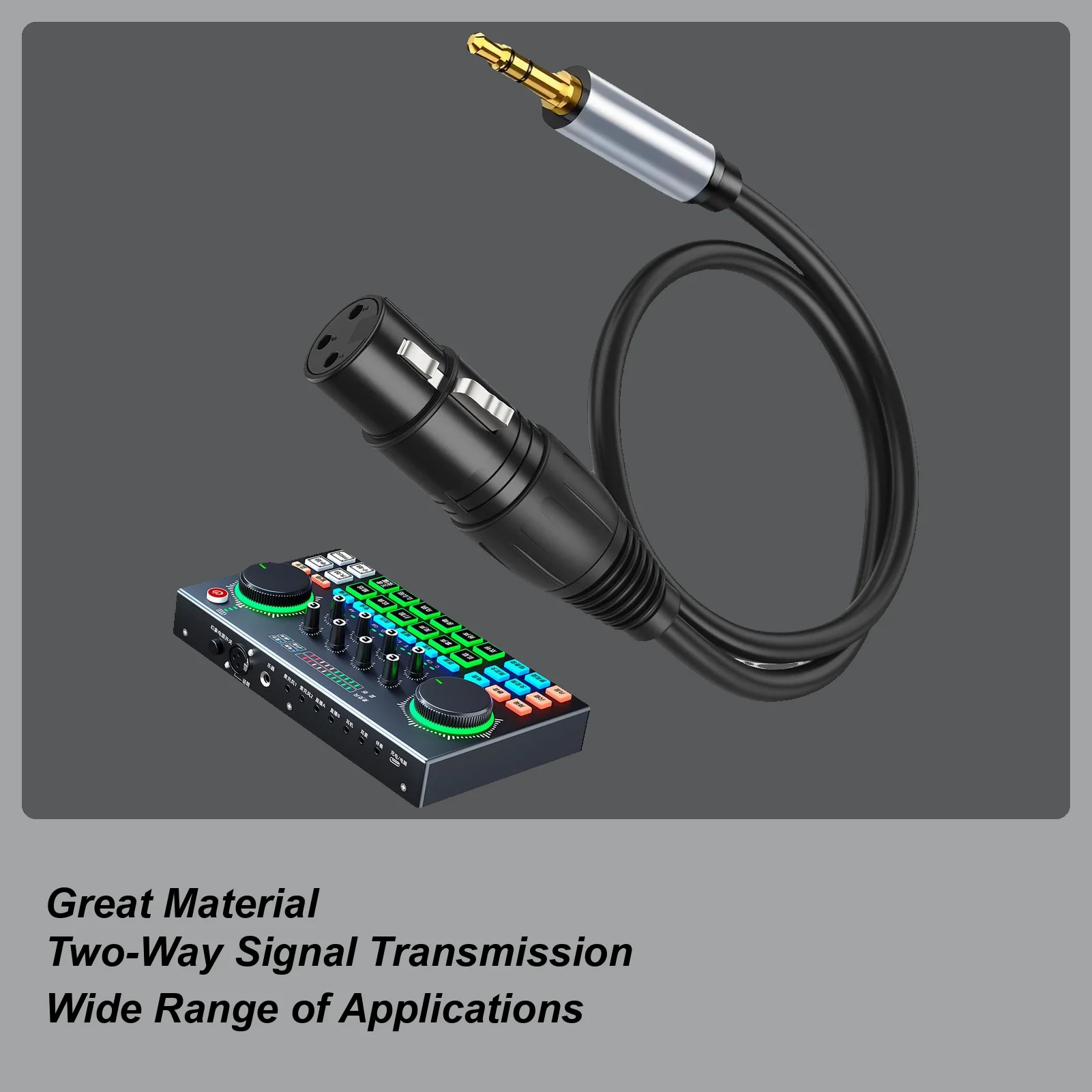 

For 3.5mm Male To XLR Female Audio Cable Amplifier Cord 3.5mm Portable Stereo Male To Female Wires For Recording Mixer Stage