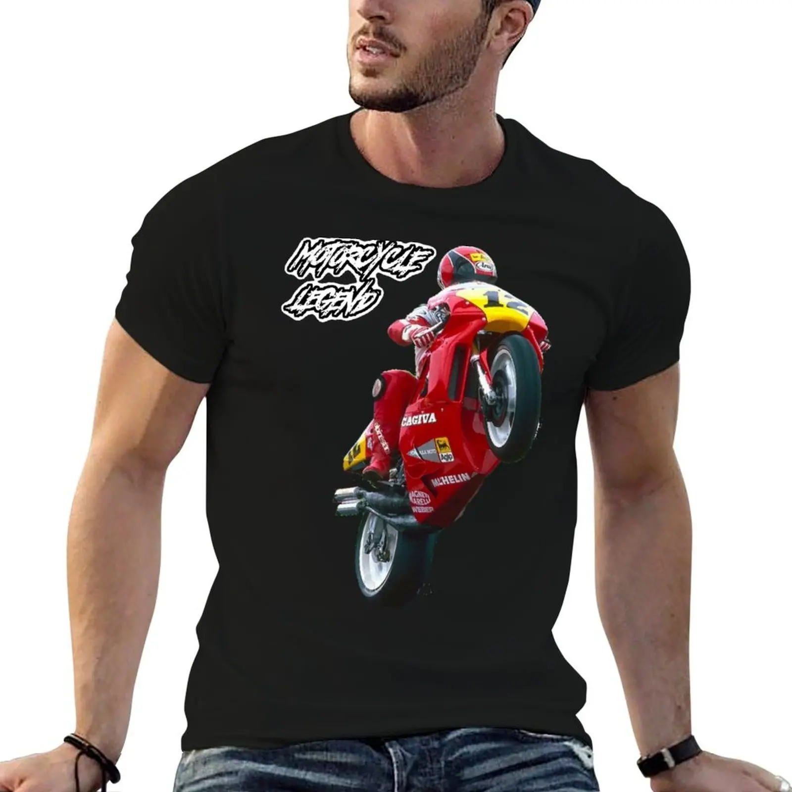 

Randy Mamola, Motorcycle Legend T-Shirt t shirt men 100% cotton luxury brand cotton tshirt 100% T-Shirt