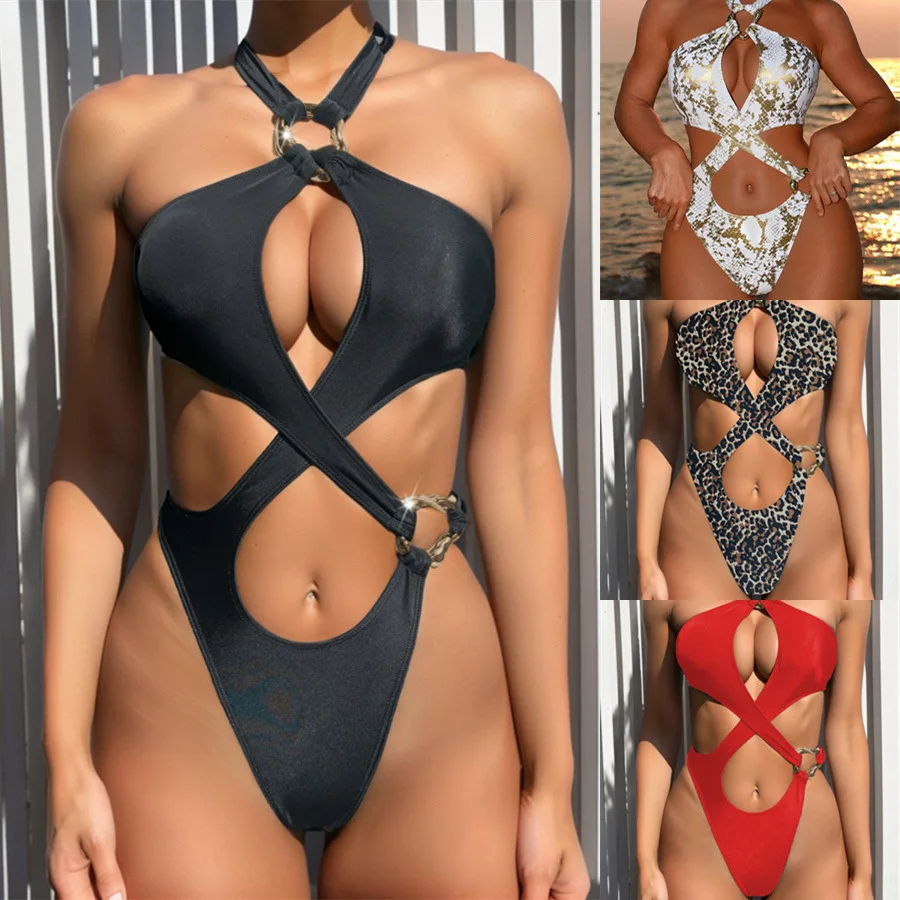 Women One Piece Swimsuit Sexy Bikini Backless Swimwear Slim Monokini Summer Beachwear Feminine Bath Suit Bodysuit Dropshipping