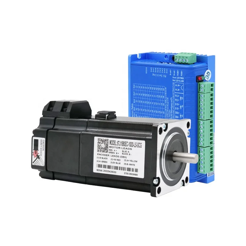 57J1880EC-1000-LS-SCG+2HSS57-N-SC China Factory 5a 2n.m Full Closed Loop Hybrid Stepper Motor for Cnc Machine