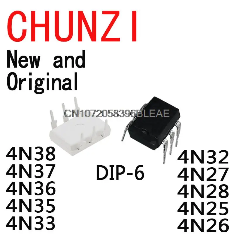 10PCS New and Original DIP-6 IC Optocoupler EL4N25 EL4N35 4N38 4N37 4N36 4N35 4N33 4N32 4N27 4N28 4N25 4N26