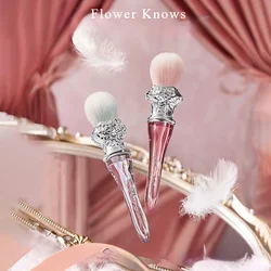 Flower Knows Swan Ballet Series Spot Brush Wool Fluffy Evenly Apply Pink Round Head powder blusher Brush Set Makeup Brush Soft