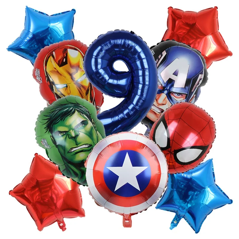 10pcs/1set Spiderman SuperHero Balloon Baby Shower Decoration Birthday Party Decors Avengers Theme Kids Toys Gift Air Globos image 6