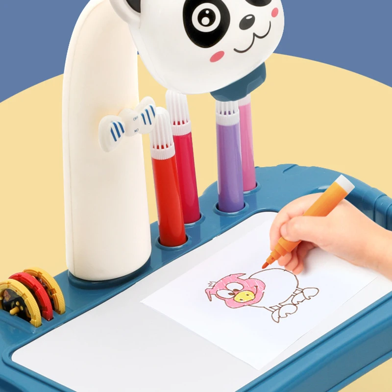 Smart Projector Kids Painting Table Set Projector Educational Toy Learn to Draw Play Set For Kids Children Painting Table Set