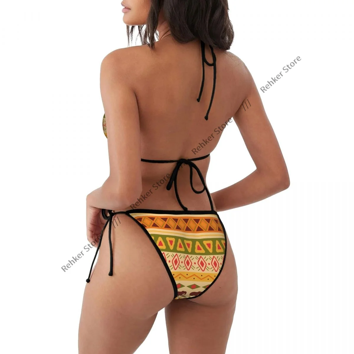 Sexy Thong Bikini Mujer Swimwear Women African Pattern Summer Beachwear - view 2