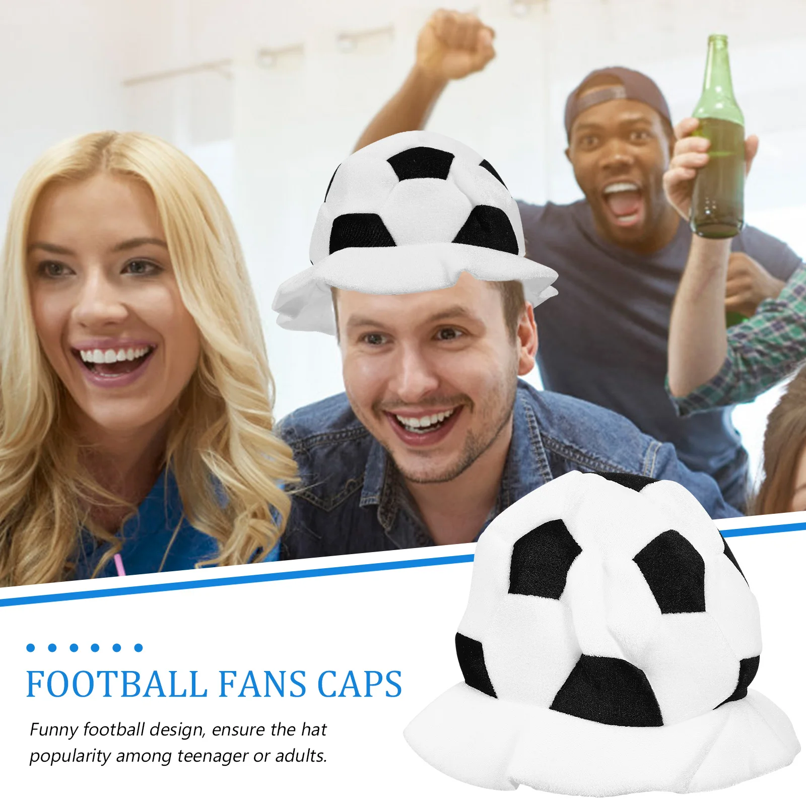

Football Hat Soccer Game Caps Decorative Hats for Sports Events Party Cheering Supplies Festivals Birthday Live