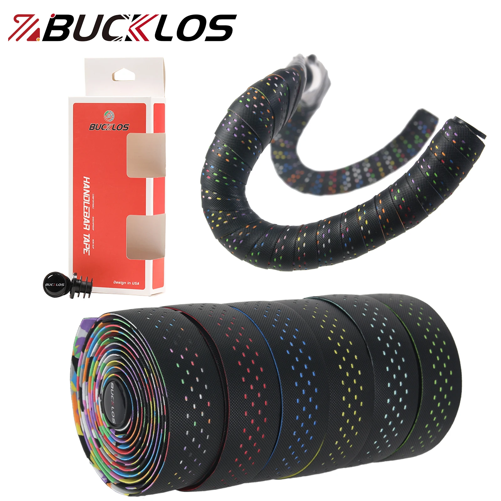 BUCKLOS Anti-Vibration Road Bike Handlebar Tape PU EVA Bicycle Bar Strap Professional Racing Handle Wrap Belt Gravel Accessories