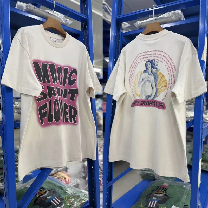 Street Fashion Graffiti - 2026ss Saint T-shirts Cartoon Graffiti Letters