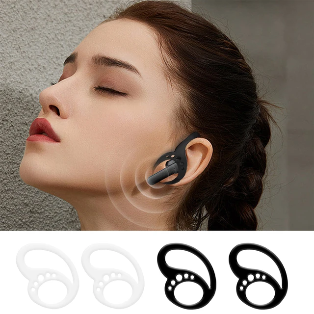 2pairs Anti loss Bluetooth Earhooks Earphone Protector Holder Silicone Sports Ear Hook for Air pods Samsung Galaxy Buds 2 Pro