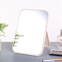 Desktop Makeup Mirror Portable Princess Mirror Square Makeup Mirror Small Mirror With Stand Student Dormitory Dressing Mirror