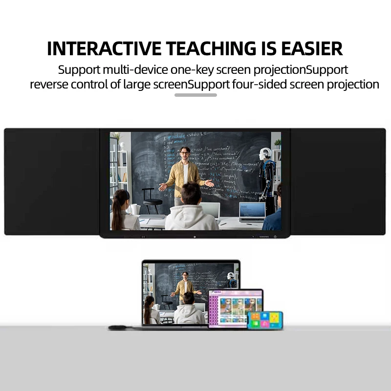 Tableau blanc intelligent Nano tableau noir 85 pouces écran tactile dessin tableau d'écriture pour l'enseignement