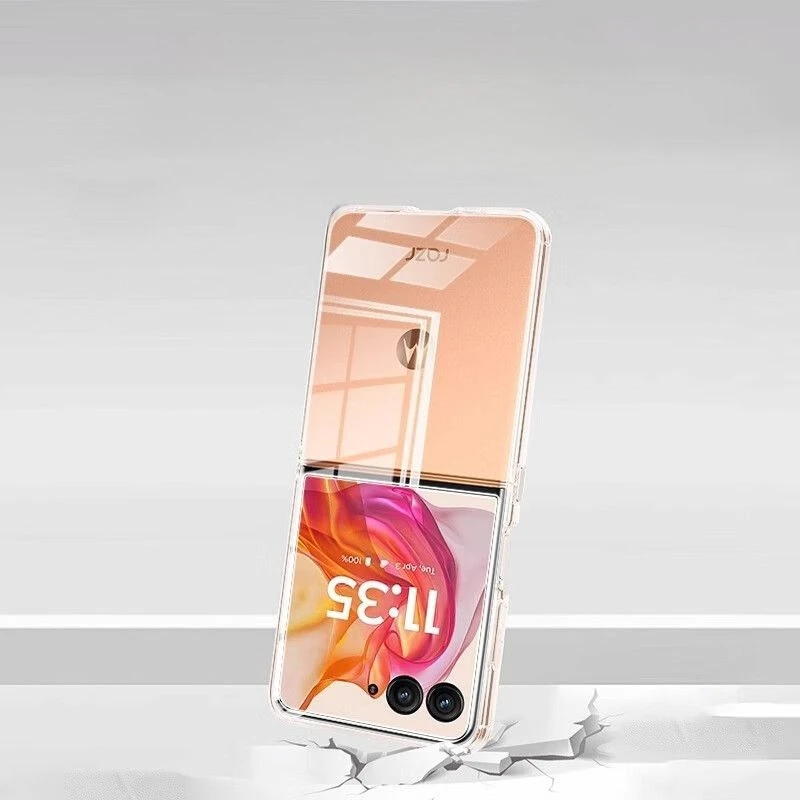 Funda de PC rígida para Motorola Moto Razr 70 Ultra Plus, cubierta trasera transparente para Moto Razr70 70+, carcasa protectora 5
