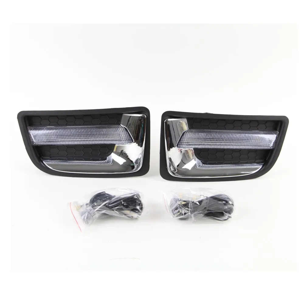 

July King Car Daytime Running Lights for Isuzu D-MAX 2014 2015, 6000K LED Front Bumper DRL, 1:1 Replacement