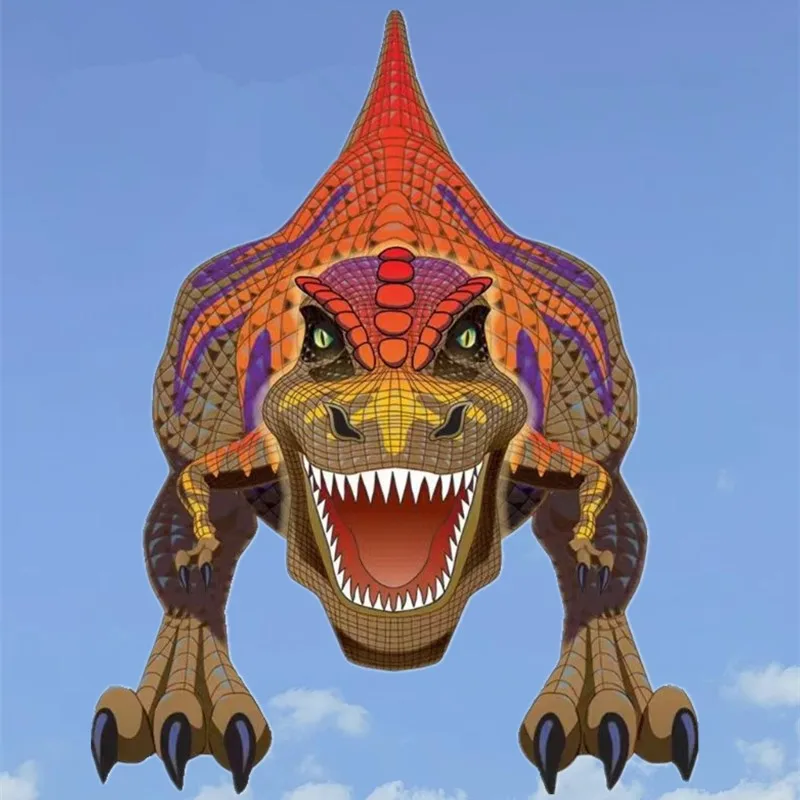 Gratis verzending dinosaurussen vliegers voor kind buitenspelen genoeg spel genoeg spel nylon ripstop kite sport kite 3d vliegers weifang