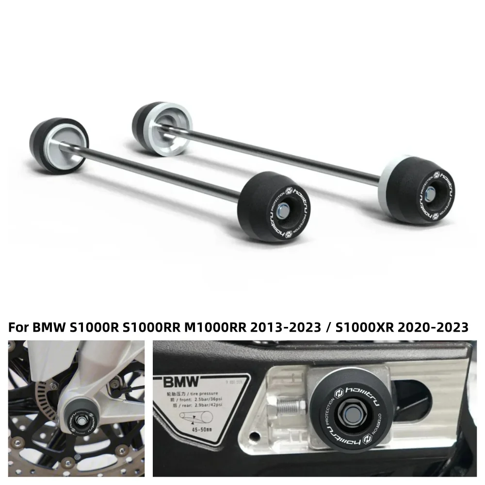 

For BMW S1000R S1000RR M1000RR 2013-2023 S1000XR 2020-2023 Moto Rear Front Axle Fork Crash Slider Motorcycle Wheel Protector