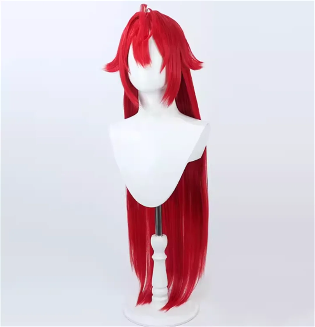 Cosplay Goddess Pilgrim Red Hood Wig Anime Game Party Long Straight Red Wig