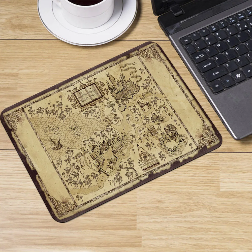 Small Mouse Pad Gaming Accessories Laptop Marauders Map Gamer Carpet Keyboard Desktop Anime Mouse Pad Mouse Mats Laptop Desk Pad