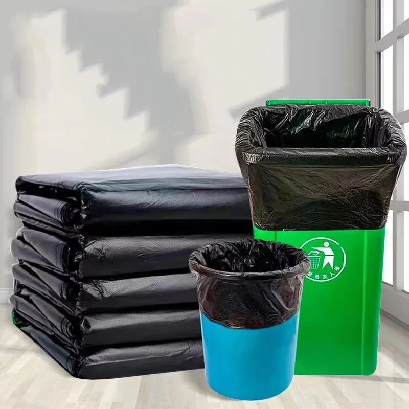 50 Pc Thicken Commercial Large Garbage Bag Shopping Centre Property Hotel Big Capacity Garbage Bag Strong Load-bearing Trash Bag