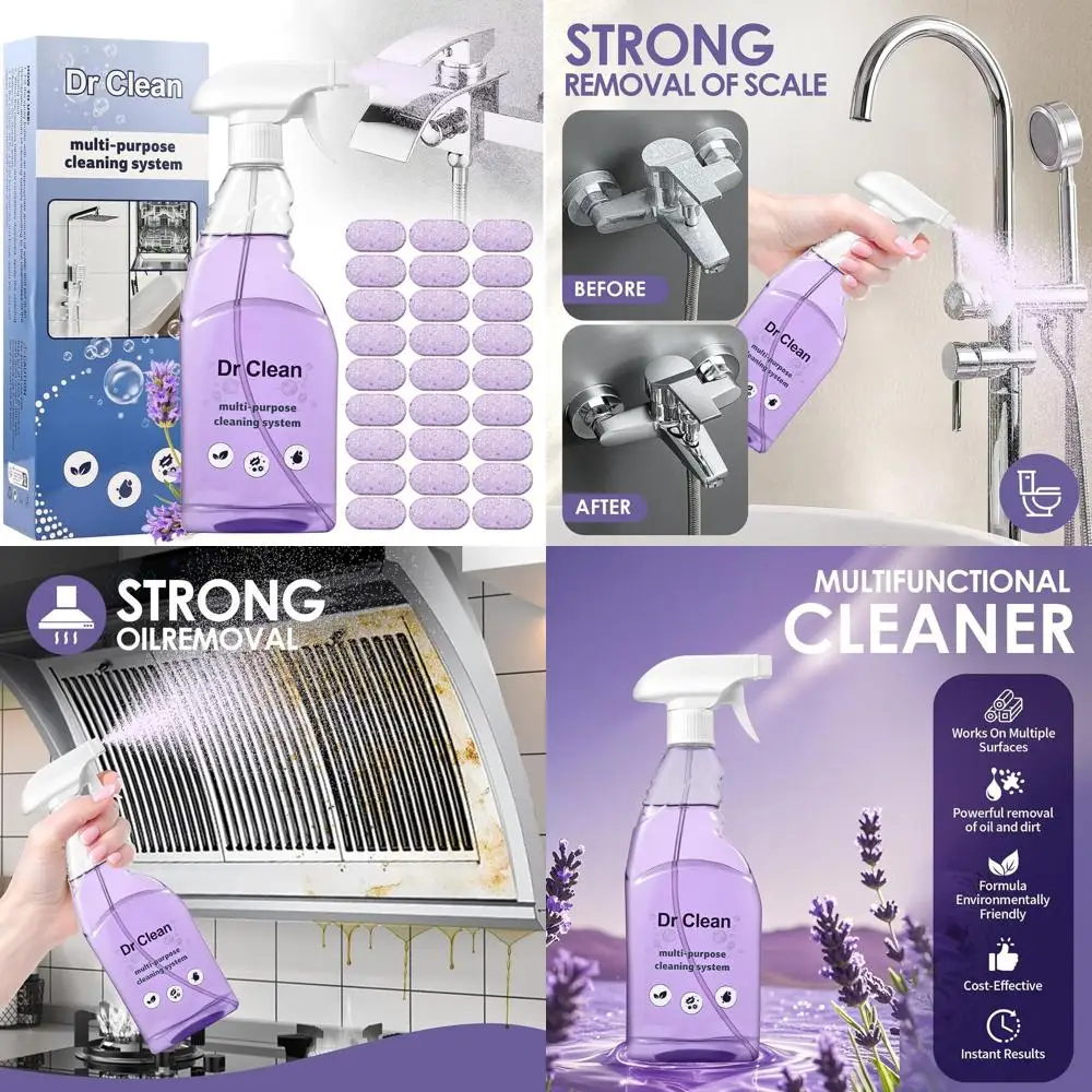 

Updated Spray Cleaner for Ovens,Concentrated Cleaning Tablets, Instant Dissolving, Stain Removal Spray, Multi-Surface Cleaner fo