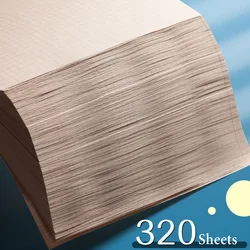 Papel de borrador grande A4 para estudiantes matemáticos, 640 páginas, cuadrícula en blanco, papel de verificación, libro de pintura, matriz de puntos, cuaderno de arte