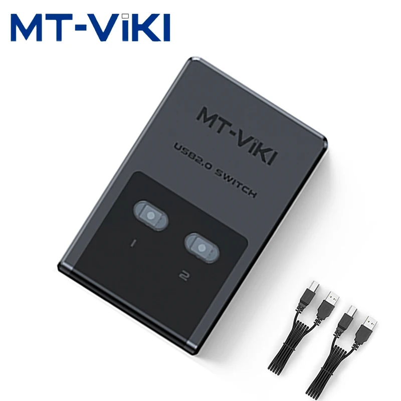 

MT-VIKI USB Auto Switch usb2.0 hub for 2 PCs share mouse keyboard printer usb device with cable MT-SW221-CH