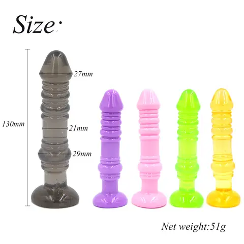 Beaded Anal Plug 5PCS Set Colorful Tower Butt Plug Huge Stretcher Training Kit Soft