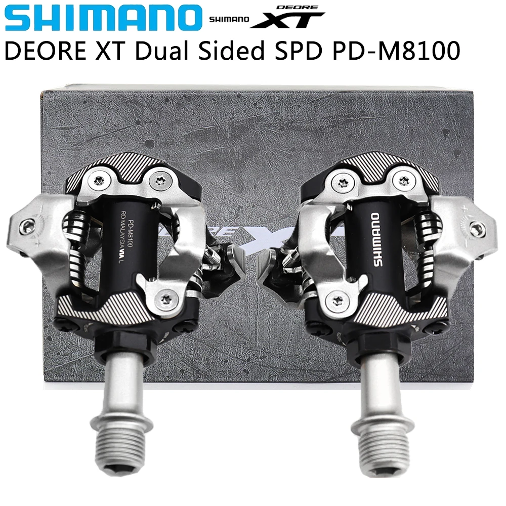 SHIMANO DEORE XT PD-M8100 Pedals Mountain Bike Self-locking SPD M8100 Race for MTB Bike Original Bicycle Parts