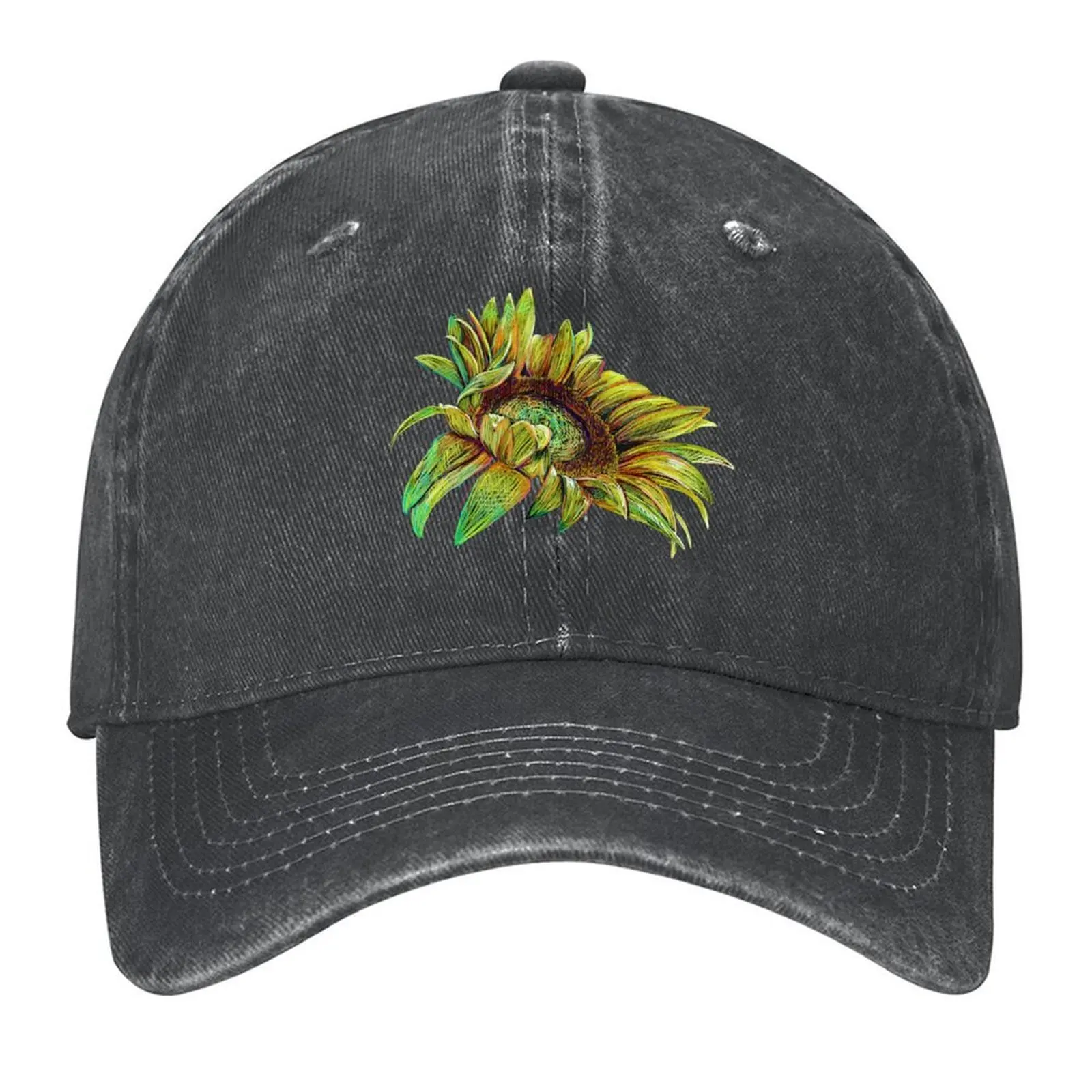 

Van Gogh Inspired Sunflower Baseball Cap Wild Ball Hat fishing hat Sun Hat For Children fashionable Baseball For Men Women's