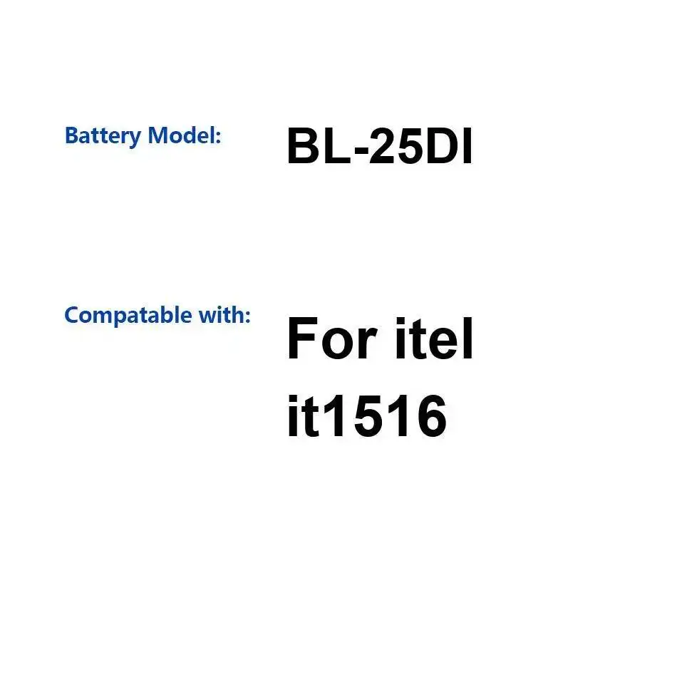 

Durable BL-25DI For Tecno it1516 Mobile Phone Battery 2500mAh