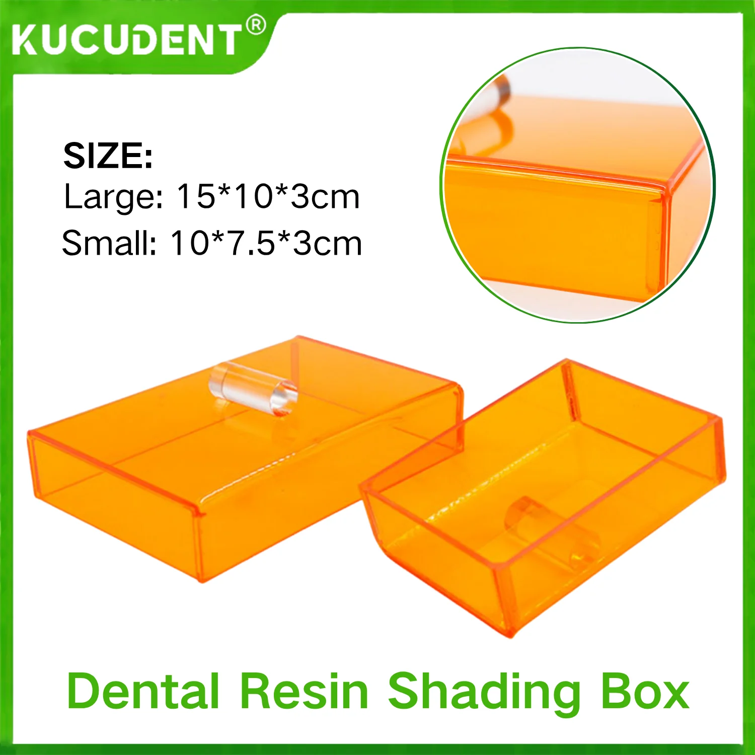 

Dental Resin Shading Box - Plastic Oral Light-Proof Storage Case Aesthetic Protective Cover for Dentist Material Accessories
