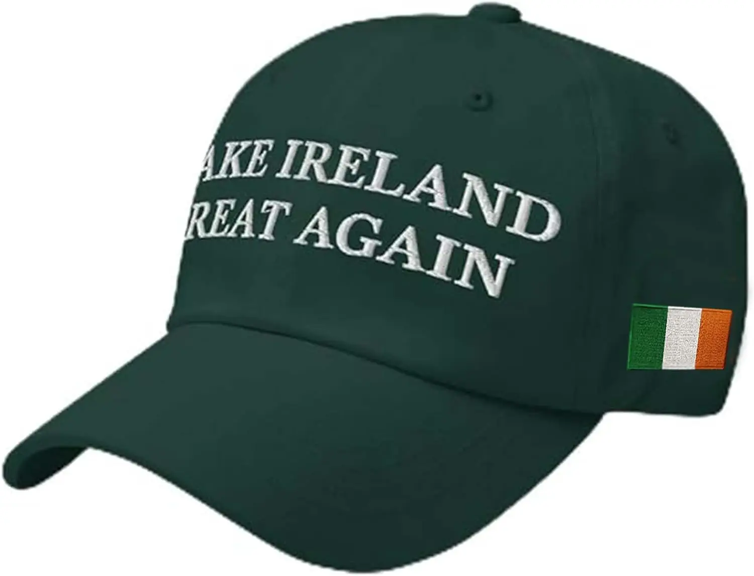 قبعة Make Ireland Great Again قبعات مطرزة بعلم أيرلندي قبعات MIGA قابلة للتعديل للأب مستوحاة من McGregor باللون الأبيض والأخضر #2