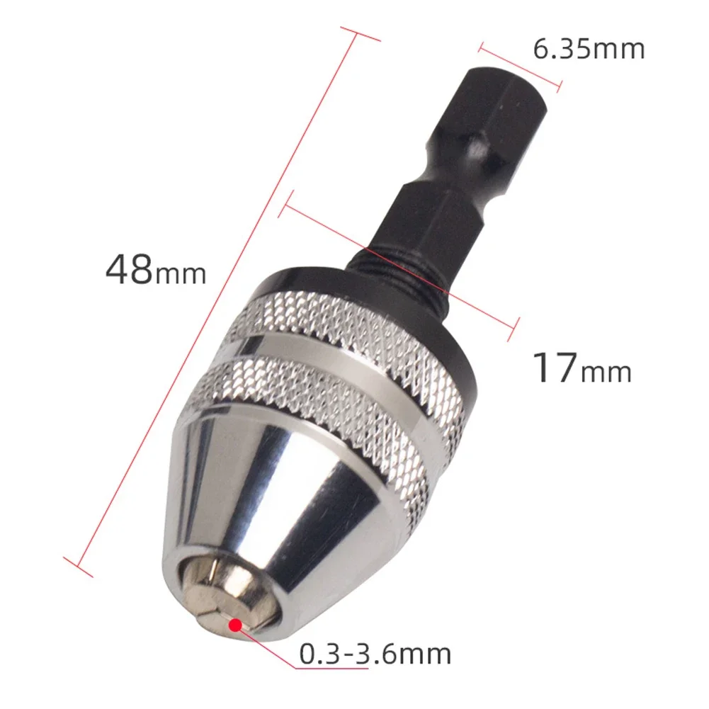 Electric Grinding Chuck With Adjustable Hexagonal Handle Drill Flat Tail Chunk  Electric Drill Bits Chuck Power Tool Accessories