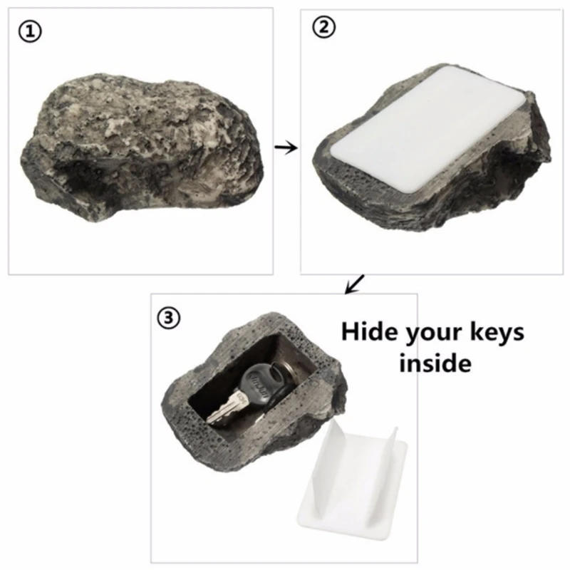 Garden Key Box Rock Hidden Hide In Stone Security Safe Storage Hiding Drop Shipping Mini Safe Box Mni locker