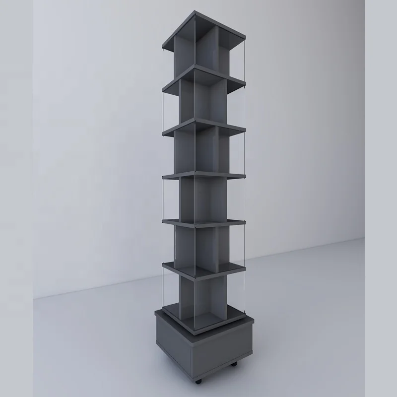 Custom Retail Store Acrylic Open Book Display Stand Comic Book 4 Side Rotates Card Holder Display Rack