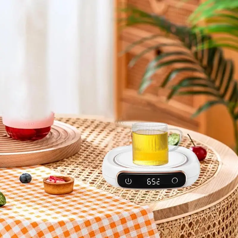 Desk Mug Warmer Fast Heating 3 Temperature Setting Mug Warmer 10W Mug Warmer Portable Coffee Mug Warmer For Coffee Drinks Milk