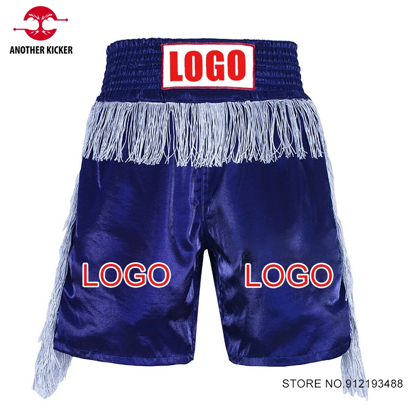 Boxing Shorts Custom Muay Thai Shorts Tassels Women Men Kids MMA Combat Martial Arts Clothing Customized Kickboxing Fight Pants