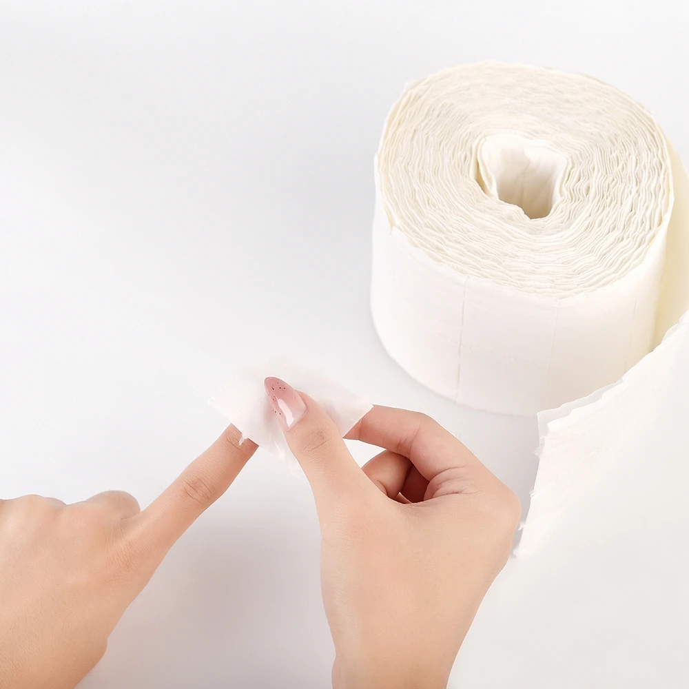 1 لفة مسمار مناديل الأنسجة الورقية خالية من الوبر نقع قبالة هلام مزيل طلاء الأظافر وسادات قطنية مانيكير باديكير تنظيف المنتج أداة #5